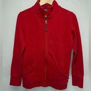 Tuff Athletics Women’s Red Zip-Up Sweater Size M Y2K